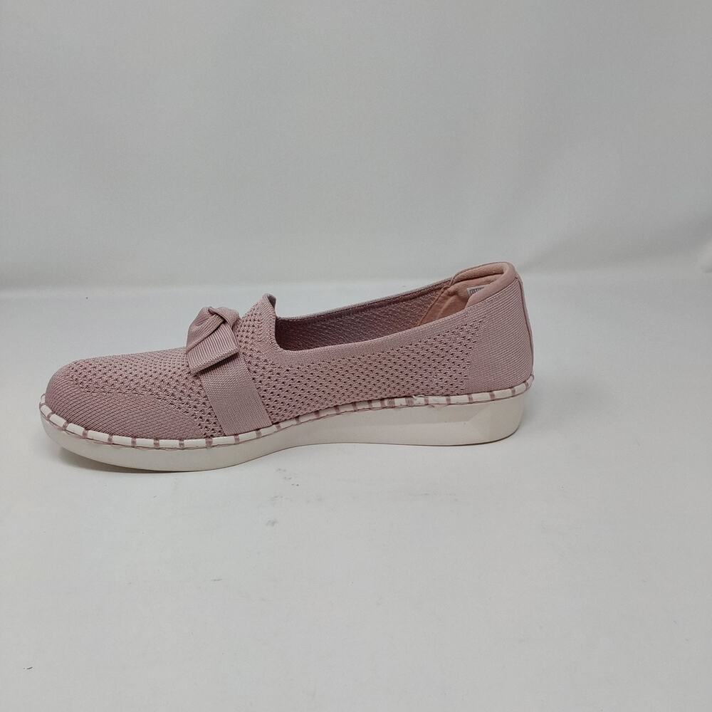 Skechers Sepulveda 2.0 Velvet Sky Blush Knit Loafers Womens 11 Vegan Bow - Picture 9 of 16